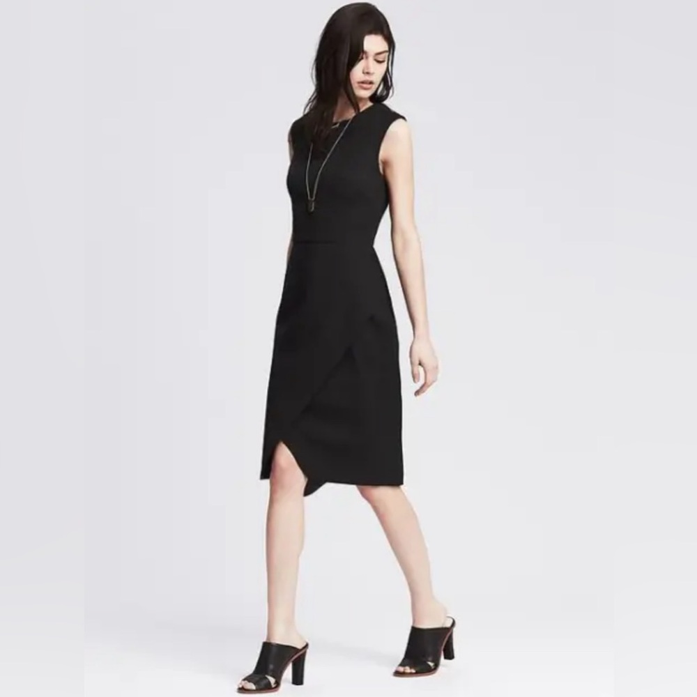 Banana Republic Sloan style black sheath dress - size 8